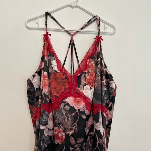 CACIQUE LANE BRYANT Plus Size Rose Bloom Floral Print / Lace Chemise Lingerie 4X - Picture 6 of 16